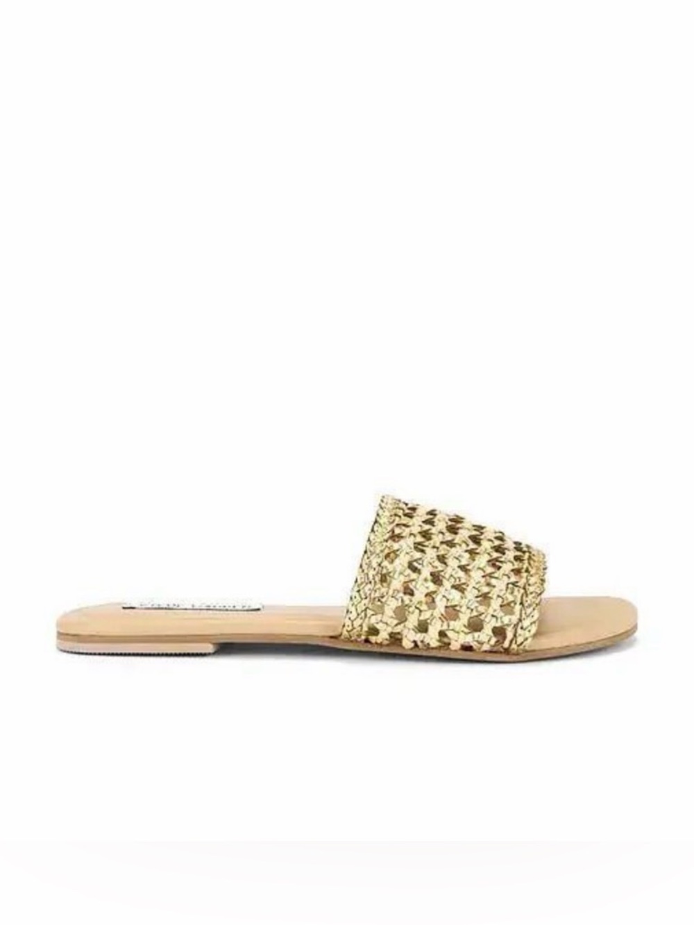Steve Madden Gold Woven Slide Sandal